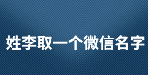 李姓独一无二微信网名,帮我找一个微信名字女生图2