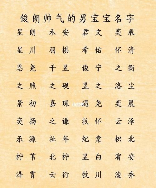 男宝宝取名字,男宝宝取什么名字好呢图1