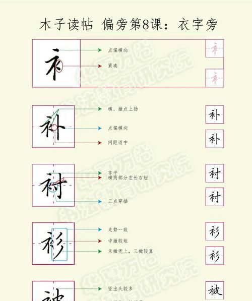 衣字旁的字有哪些,衣补旁的字有哪些图5