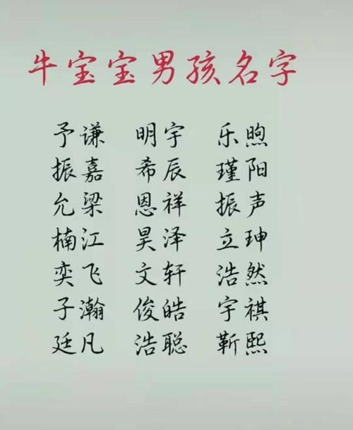 小孩名字2021牛大全小名,小孩名字202牛大全图4