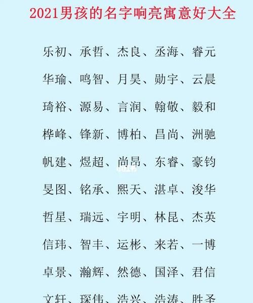 给孩子起名字大全男孩2021,给孩子取名字大全202免费男图2