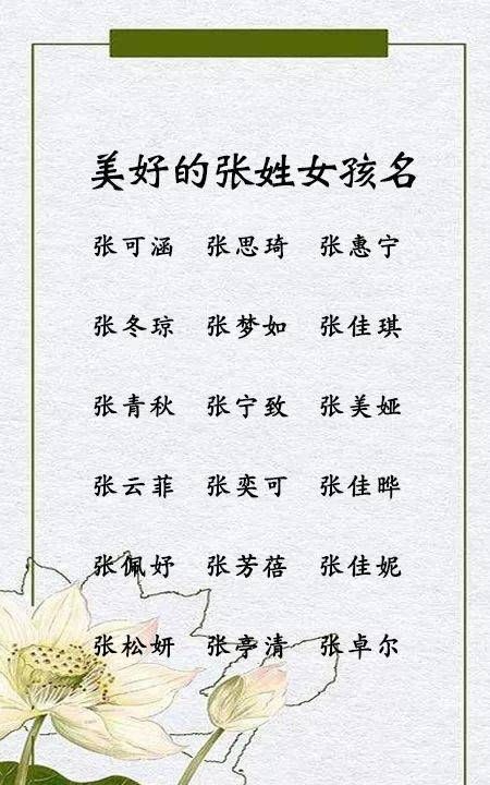 张姓富有诗意的名字,取名字图2