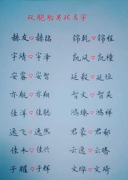 龙凤胎宝宝取名,如何给龙凤胎宝宝起名字图3