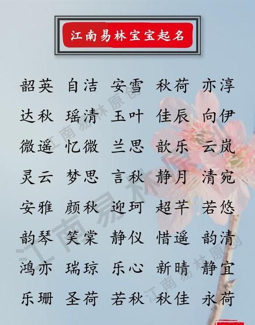 女人好听的名字大全,女孩子取什么名字好听图4