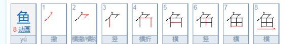 鱼的笔顺,鱼怎么写笔顺图5