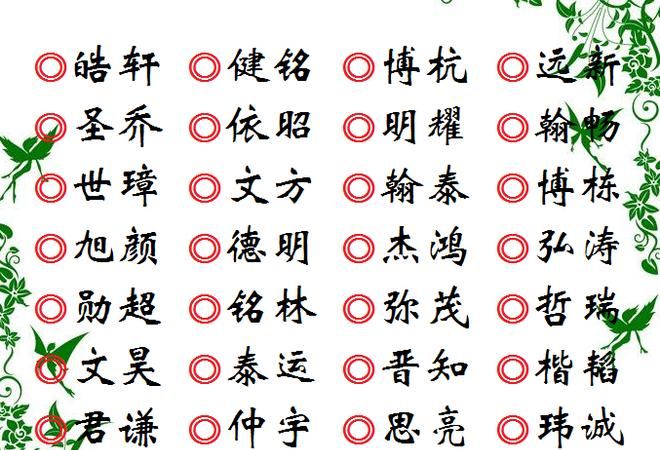 孩子出生取名字宝典,婴儿取名字大全图4