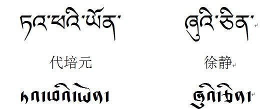 藏语名字英语,藏语的名字图4