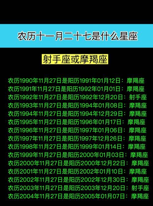 农历11月27日是什么星座
,星座日期农历月27日是什么星座图2