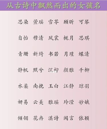 好听的女孩名字古风,一些古风好听的女生名字图4