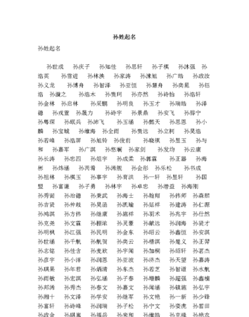 孙姓男孩100分的名字,孙姓男孩00分的名字图3