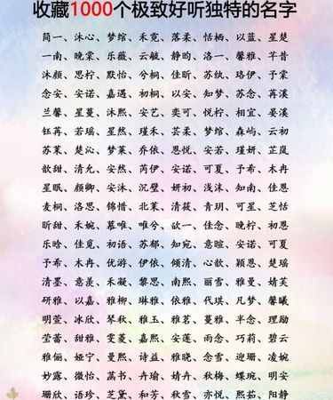 取个好听的名字,取什么名字好听图4