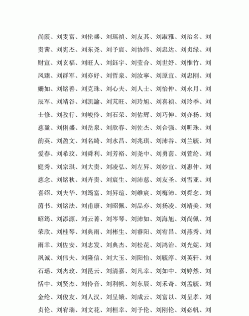 姓刘女孩名字大全,姓刘的女孩名字图1