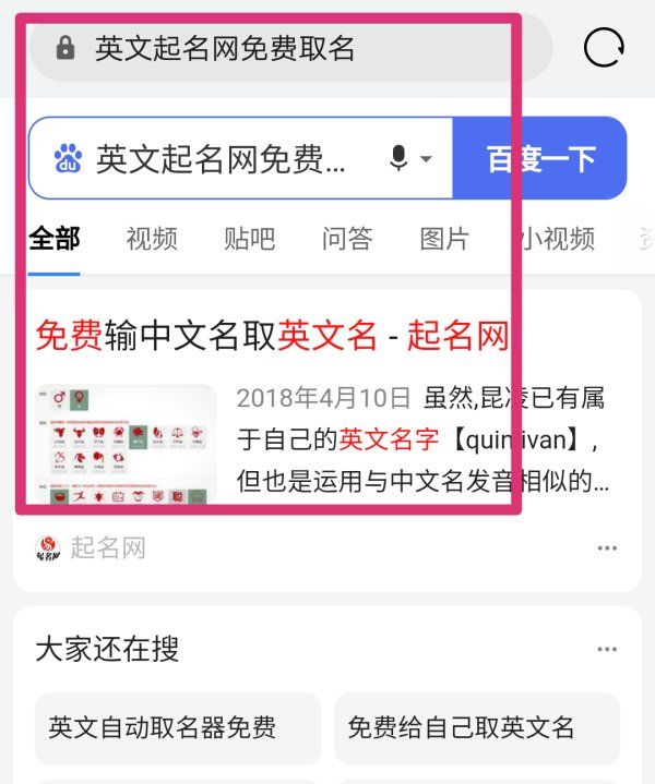 起名网官方网免费,哪个英文起名网免费取名图5