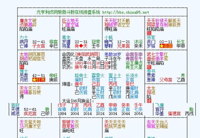 台湾紫微排盘详批免费,紫微斗数排盘详批图2