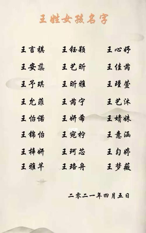 姓王的名字女孩好听,王姓女孩什么名字最好听图2