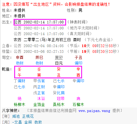 2002年2月14日的农历是那天
,阴历2月4午时出生五行属什么图4