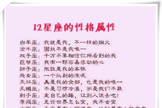 12星座男女性格不同
,2星座男女个性分析图2