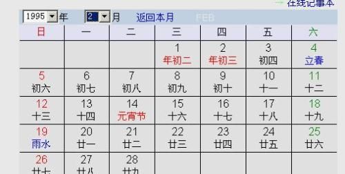 1995年农历2月28号是
，1995年农历四月二十八公历是几号？图1