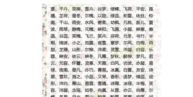 姓常的女孩名字大全,姓常女孩名字大全洋气图1