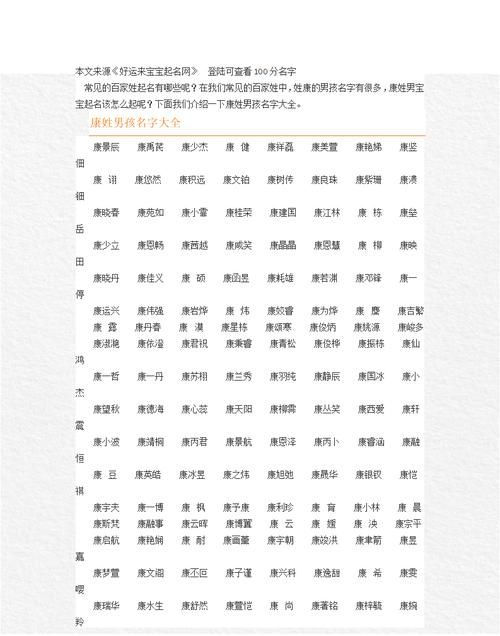 康姓起名字大全男孩,康熙字典十三画五行属水的字有哪些图1