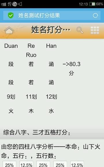 小名测试打分最准确,宝宝八字名字测试打分免费测试图2