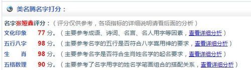 新生儿名字测试打分,给宝宝名字打分闫兆熙兔年出生图3