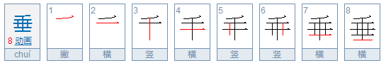 垂是什么偏旁,垂字的偏旁部首是什么图3