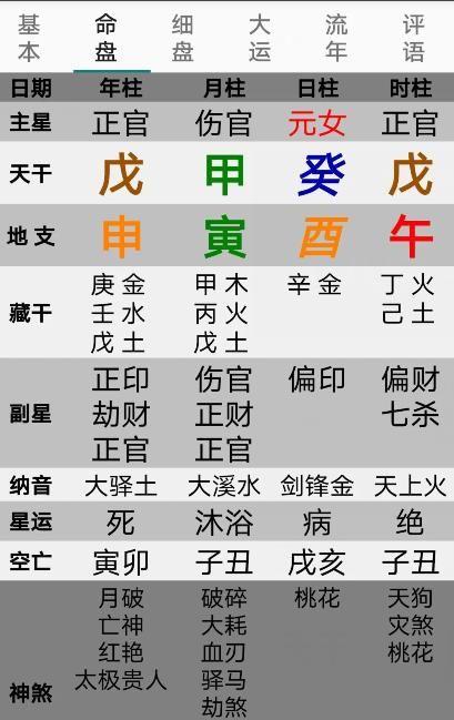 个人命盘详解免费版,紫薇命盘时辰图3