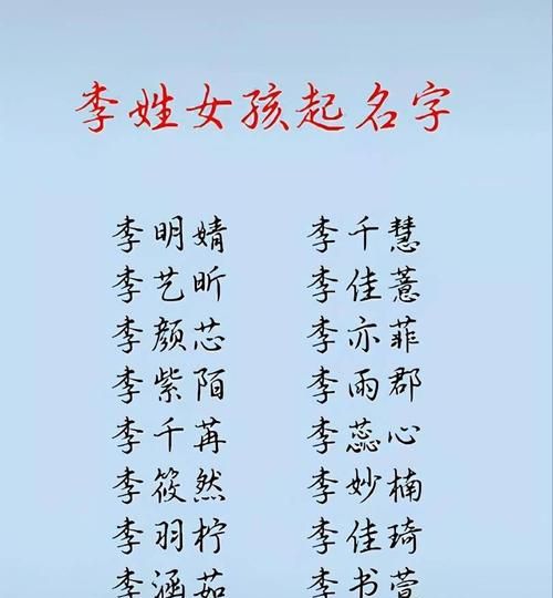 李姓男孩名字大全,李姓男孩名字大全图1