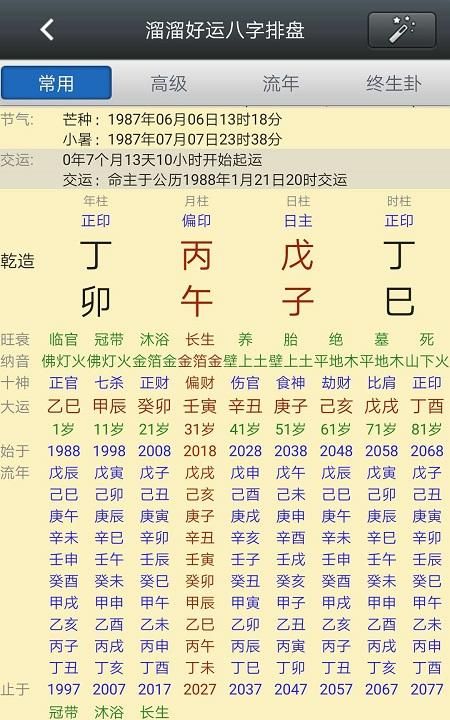 八字排盘算命解析,八字排盘详解图2