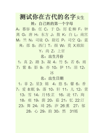 测试你在古代的名字,测试古代名字和身份小游戏图4