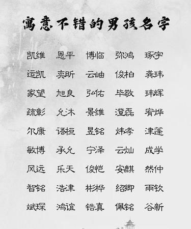 有寓意的名字男孩,2021年男孩取名字寓意好的字图8