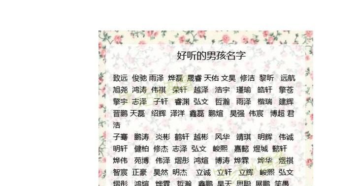 男生名字好听的真名,男生名字好听的真名图2