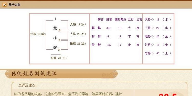 周易姓名网免费测名字打分,名字测试打分图3
