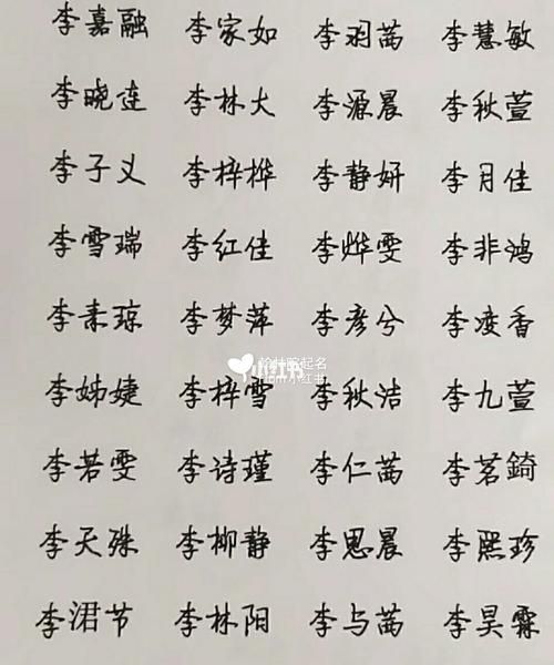 李姓00分的好名字,李姓100分的好名字图3