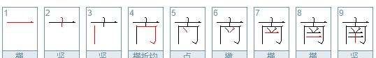 南的笔顺,南字的笔画顺序怎么写图片图1