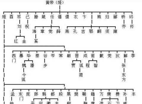 姓氏起源分支图解,中国姓氏由来图3