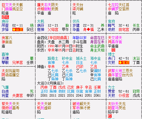 紫微斗数免费命盘详解,紫微斗数命盘详解图3