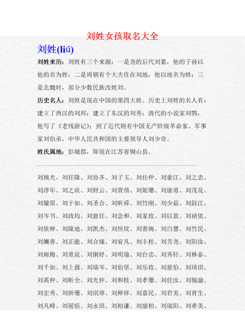 刘姓女孩名字古风文雅,刘姓女孩名字有哪些图4