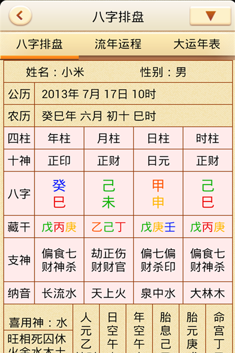 最准八字排盘详解,八字免费算命排盘详解图3