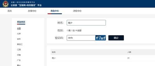 全国公安姓名查询系统,全国姓名重名查询网2021图1