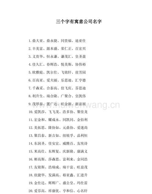 公司取名三个字吉利推荐,顺风顺水的公司名字三个字公司起名网图4