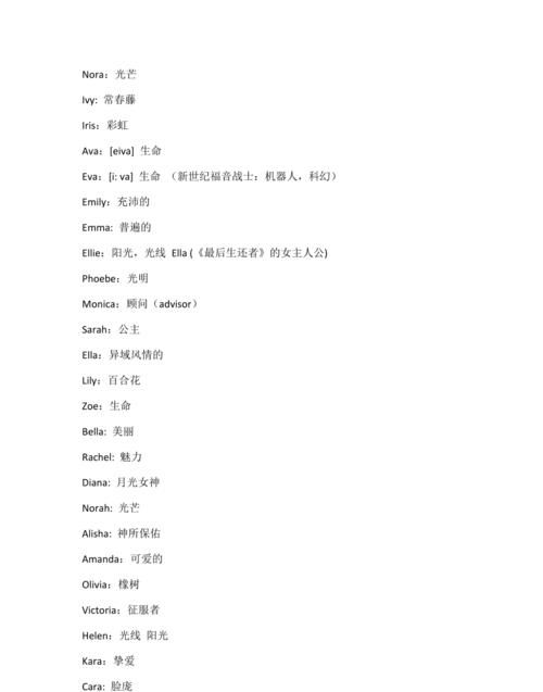 英文名字大全简单,2022好听的英文名字 女孩图1