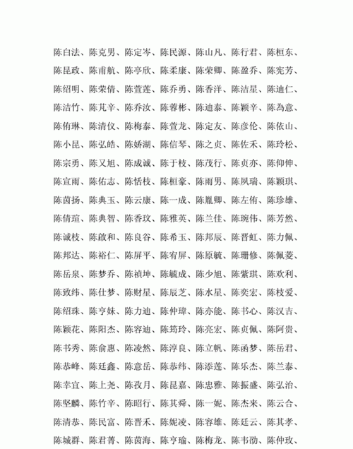 陈姓男宝宝取名,姓陈取名字大全男孩名字图3