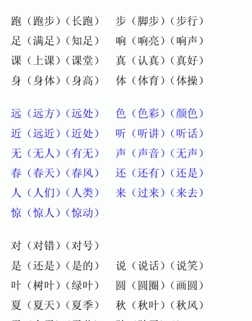 许组词一年级上册,许字组词一年级简单的词语图1