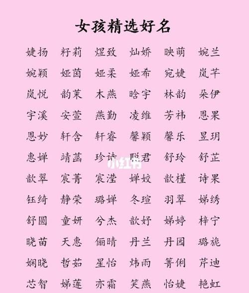 女孩的名字最新名字大全,好听的女孩名字大全图1