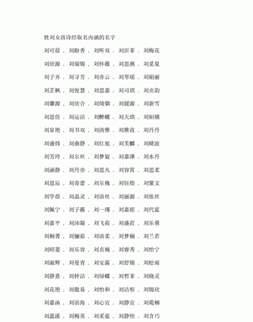 姓刘的女孩最好听名字,姓刘女孩名字好听顺口好记图4