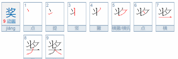 奖的部首,奖的部首是什么图1