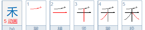 禾的笔顺拼音,禾字的笔顺怎么写图6