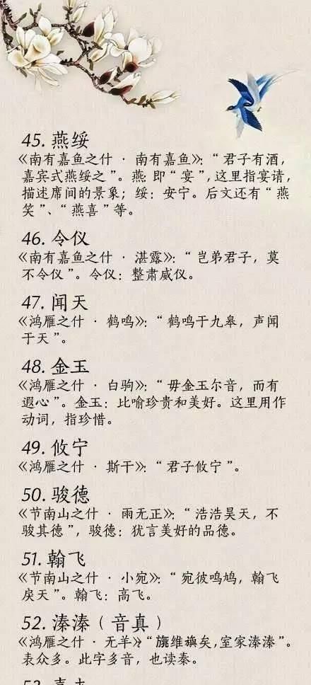 陈姓诗经中最唯美的名字,生辰八字缺水缺火女孩起名图2